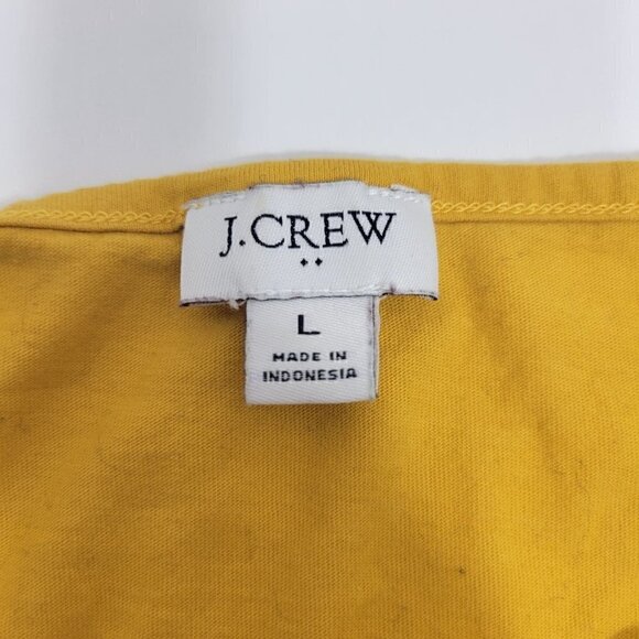 J. Crew Women's Golden Yellow Bright Floral Embroidered Sleeveless Blouse Size L - Picture 8 of 10